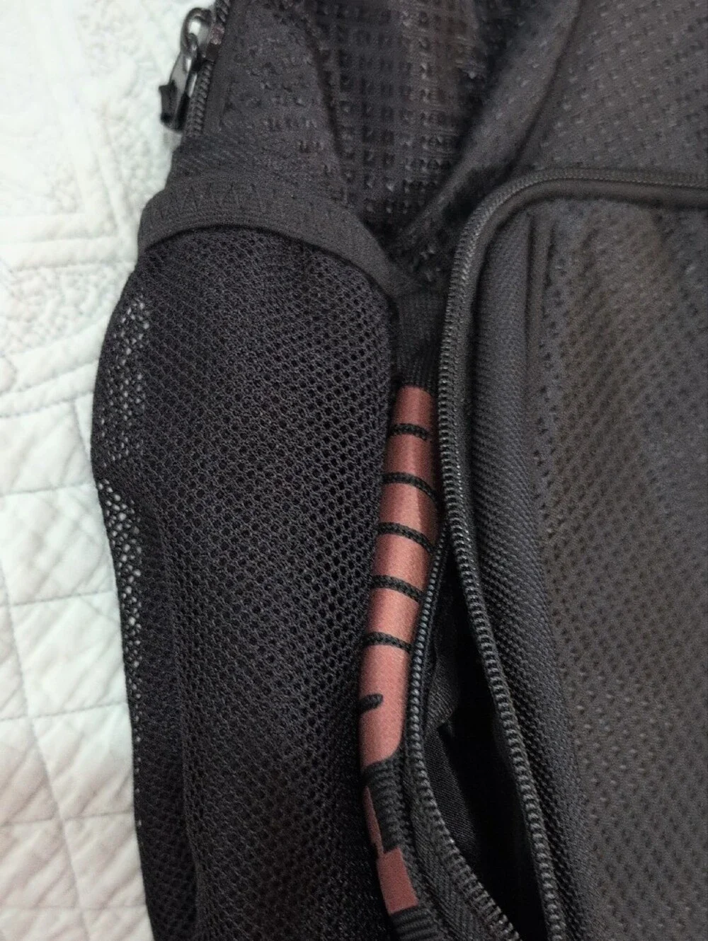 Puma Black Backpack with Coral Logo Accent
